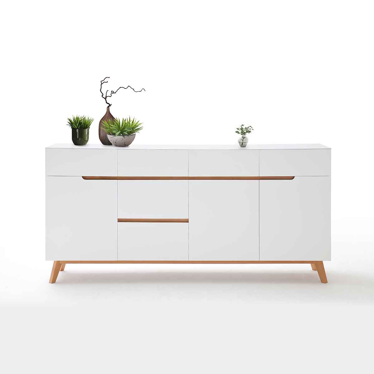 Sideboard in weiß matt, B 193 cm
