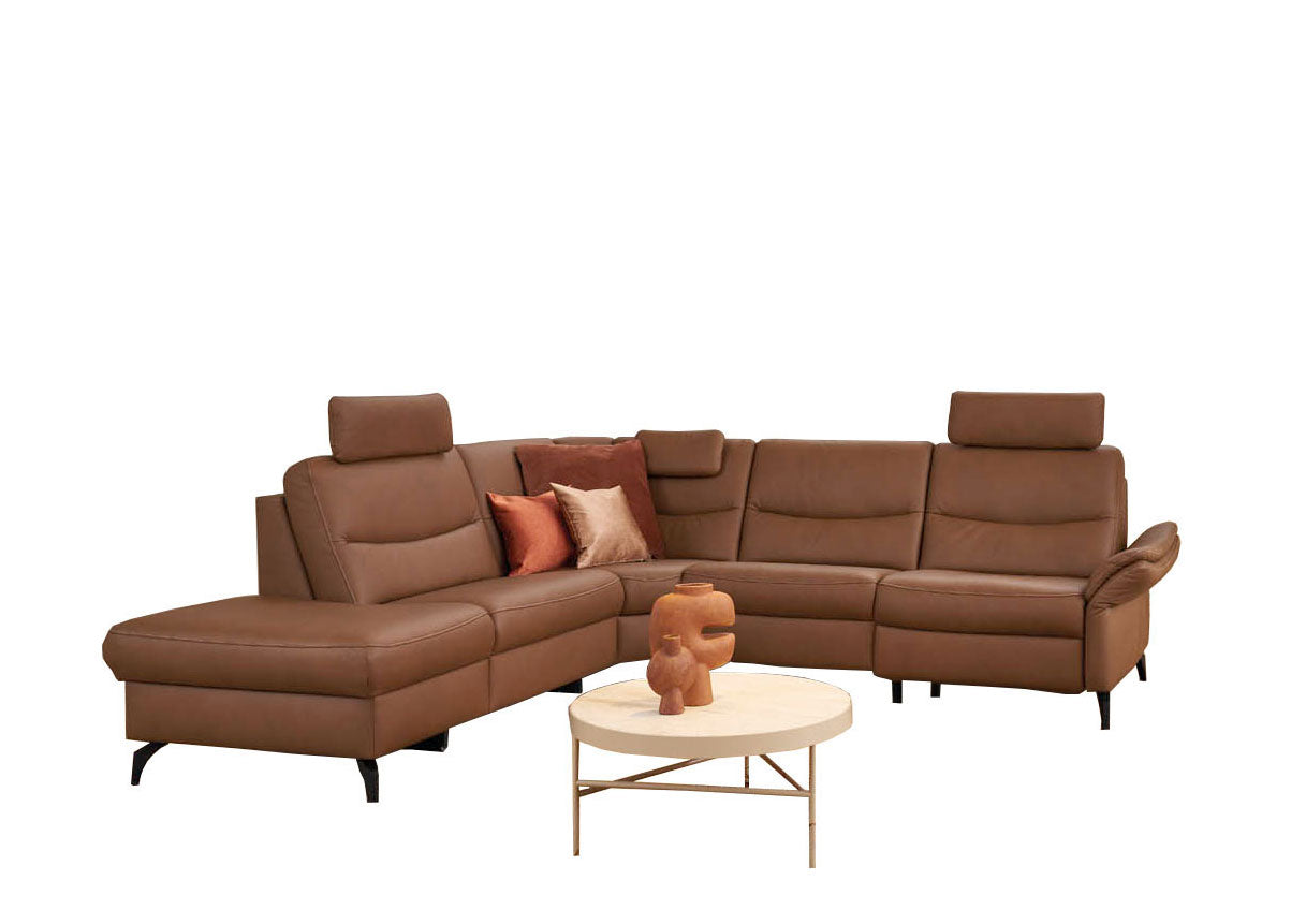 Himolla Polsterecke in Leder braun