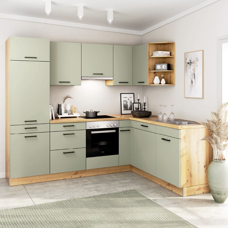 Prisma Cindy L-Küche Salbeigrün
