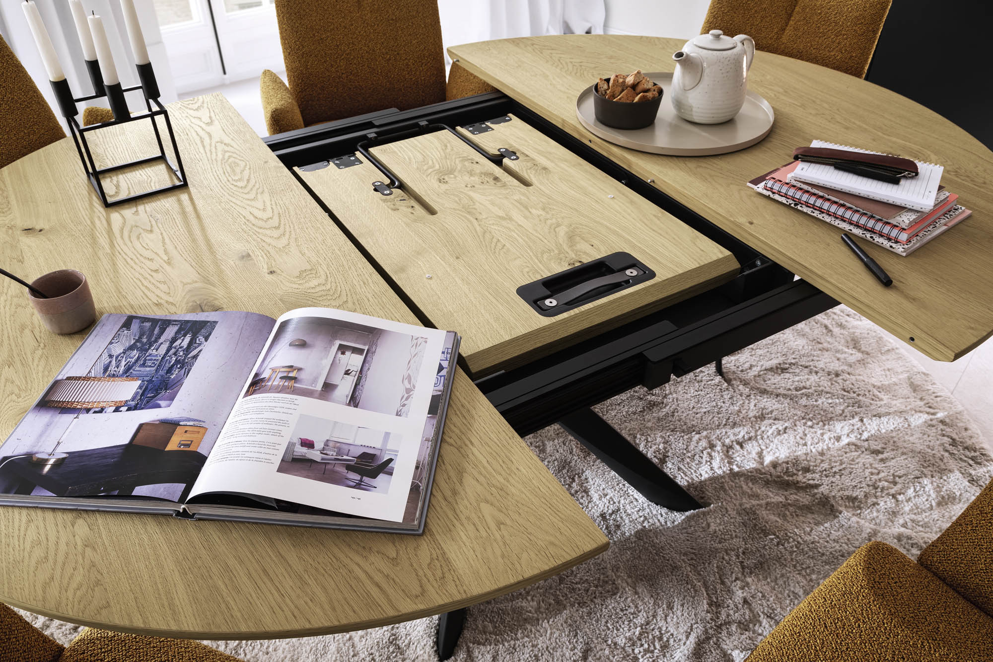 Venjakob Tisch mit Auszug Holz