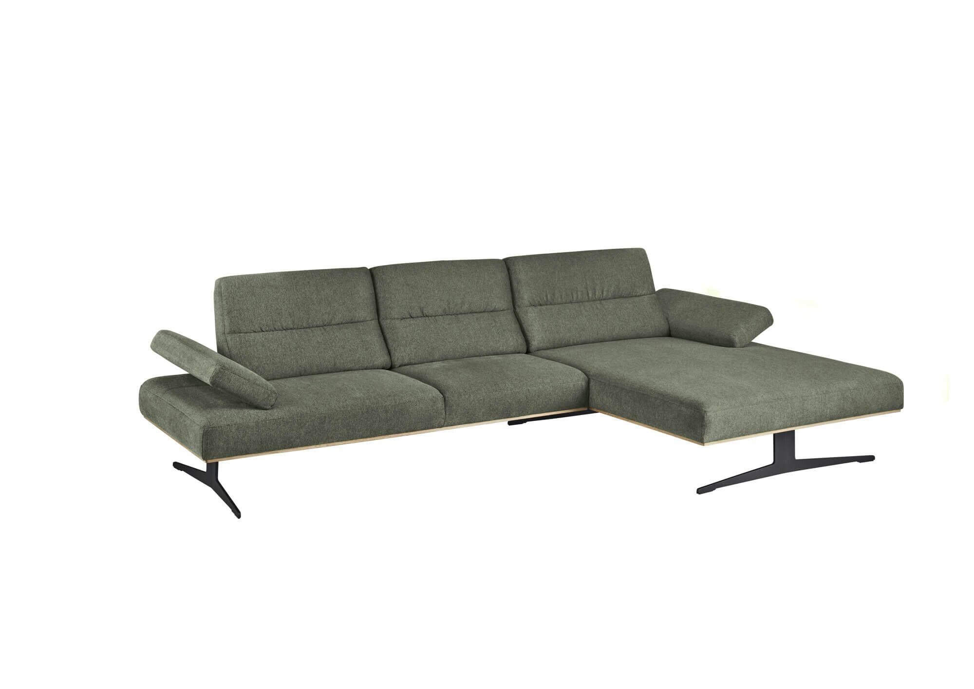 Ecksofa Taivo Stoff Olivgrün