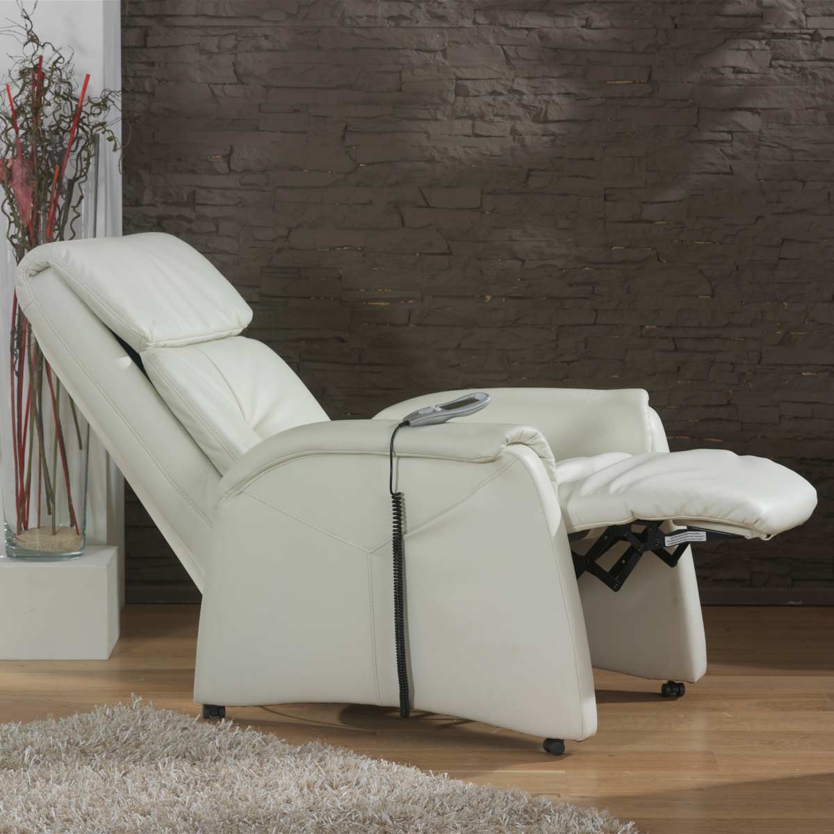 Sessel  Leder weiß