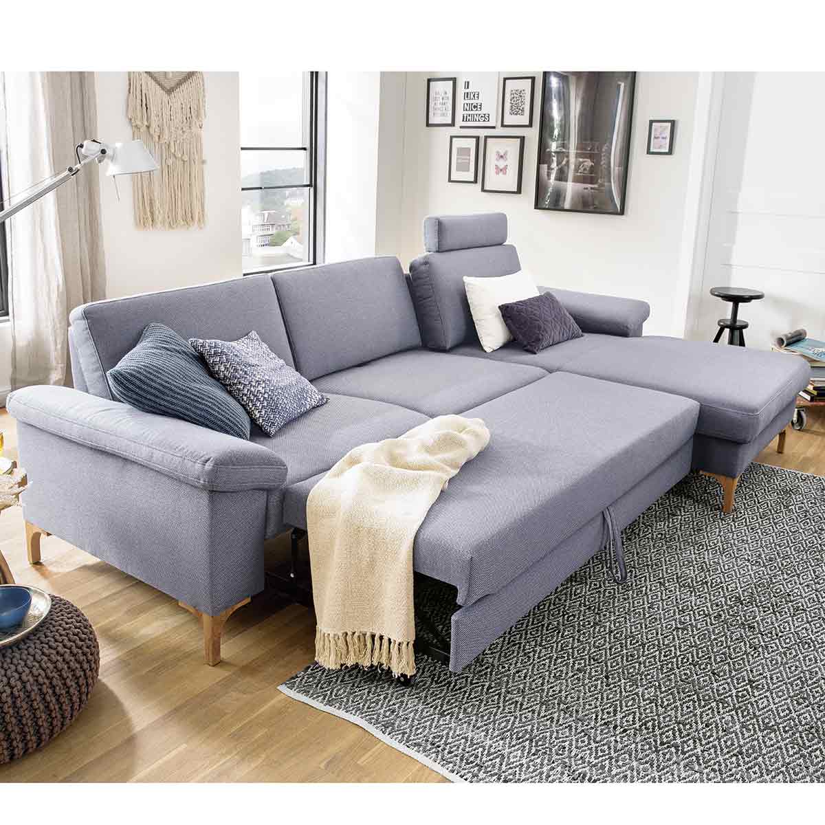 Polsterecke inkl. Kopfstütze light grey