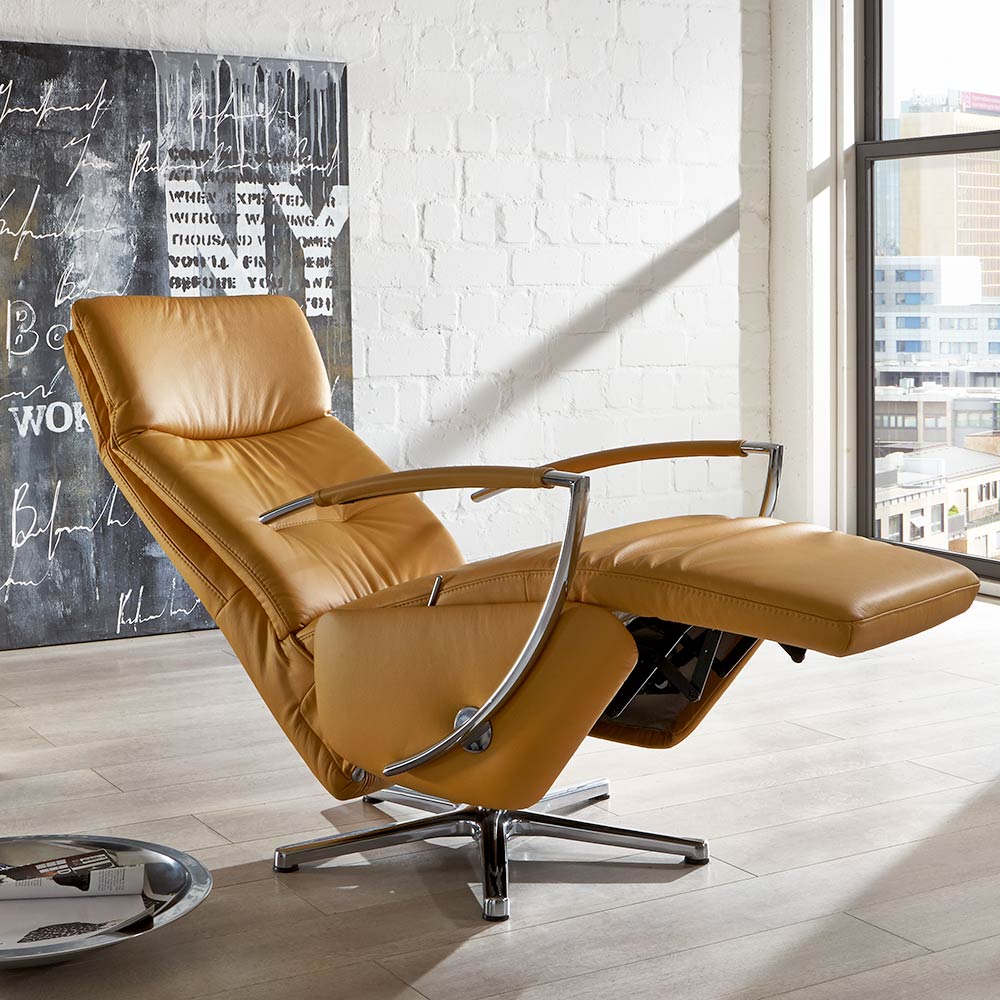 Relaxsessel Vita-Style in Leder gelb