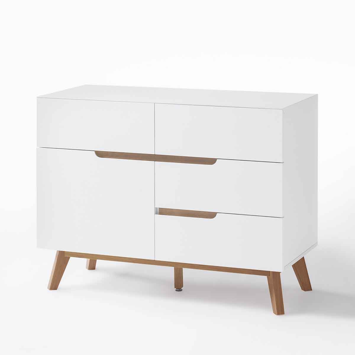 Kommode in weiß matt, B 97 cm