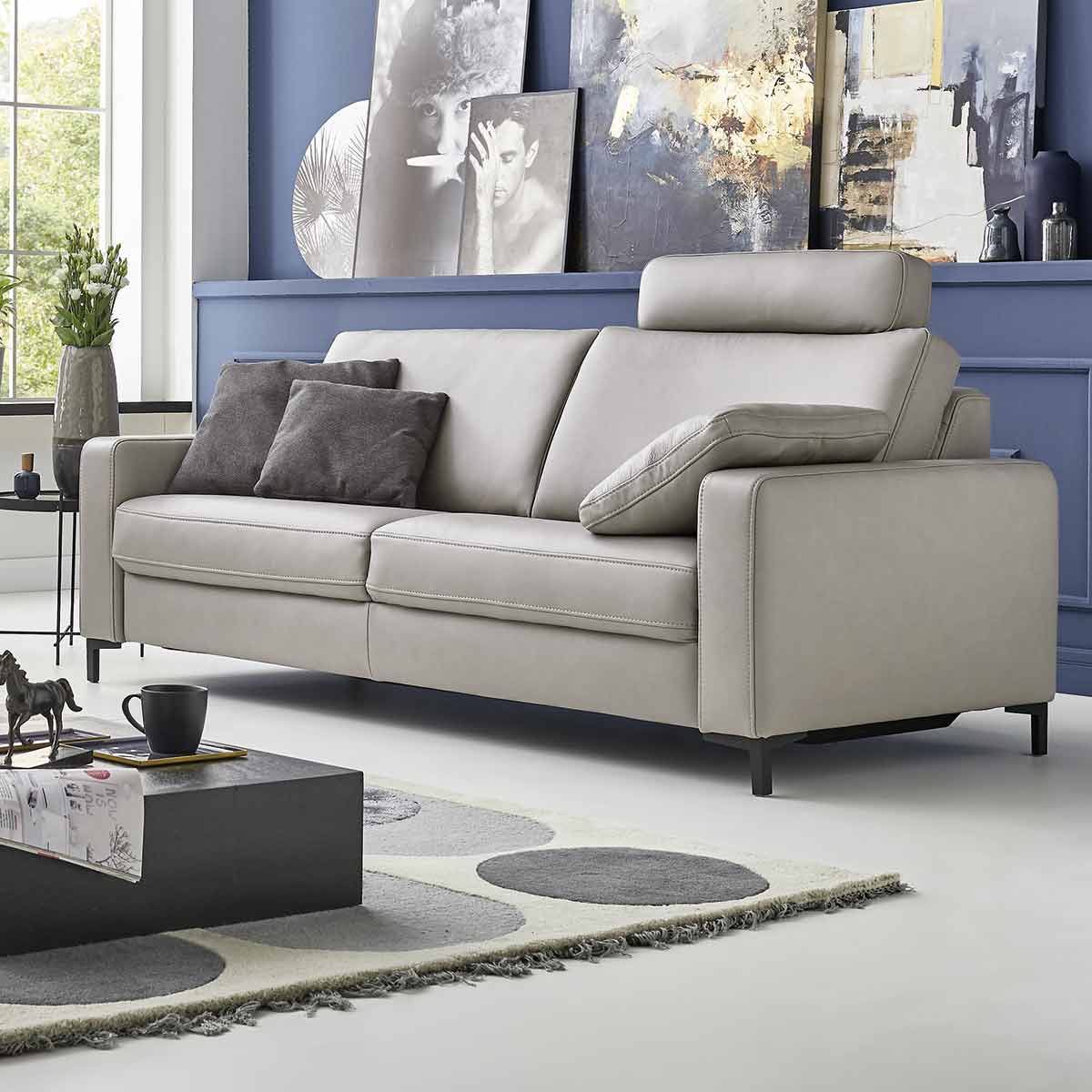 Sofa Style - 2,5-Sitzer in Leder beige