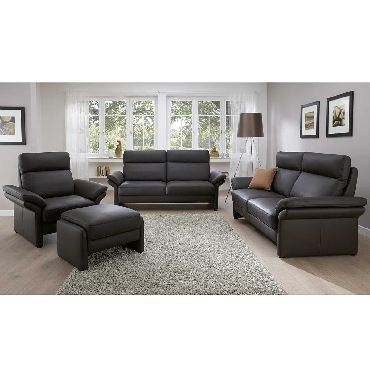 Sessel in Leder anthrazit
