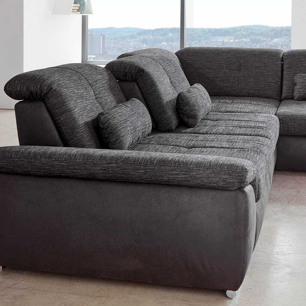 Polsterecke Push in Stoff grau