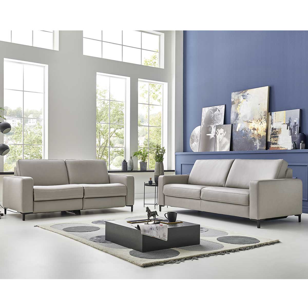 Sofa Style - 2,5-Sitzer in Leder beige