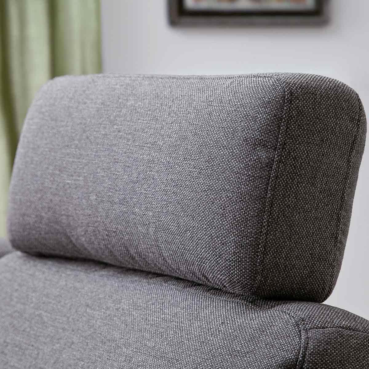 Polsterecke in Stoff dark grey inkl. Kopfstütze