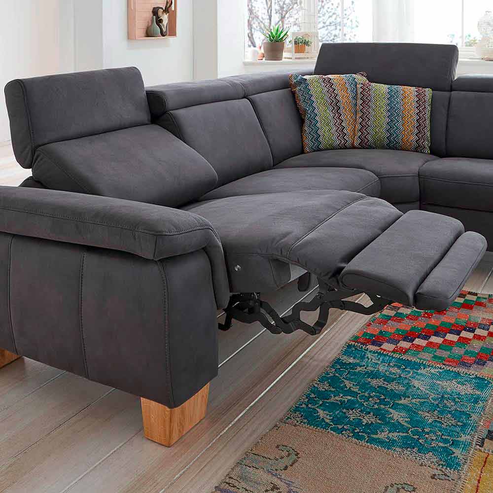 Polsterecke Aspen in Stoff grau