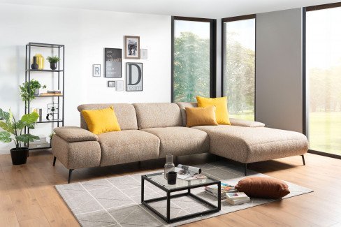 Polsterecke Nicolai aus Stoff beige