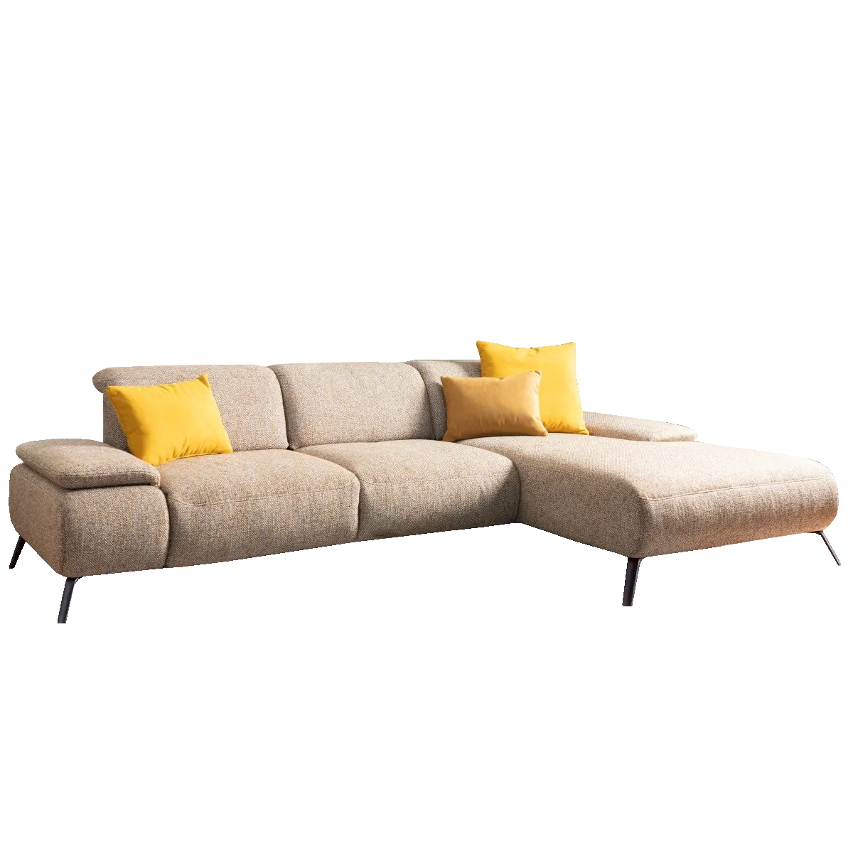 Polsterecke Nicolai aus Stoff beige