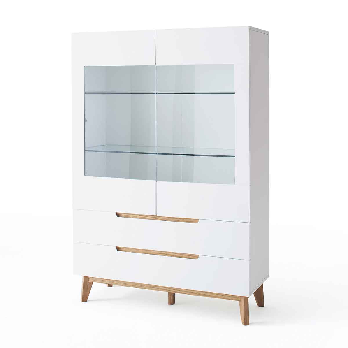Vitrine in weiß matt