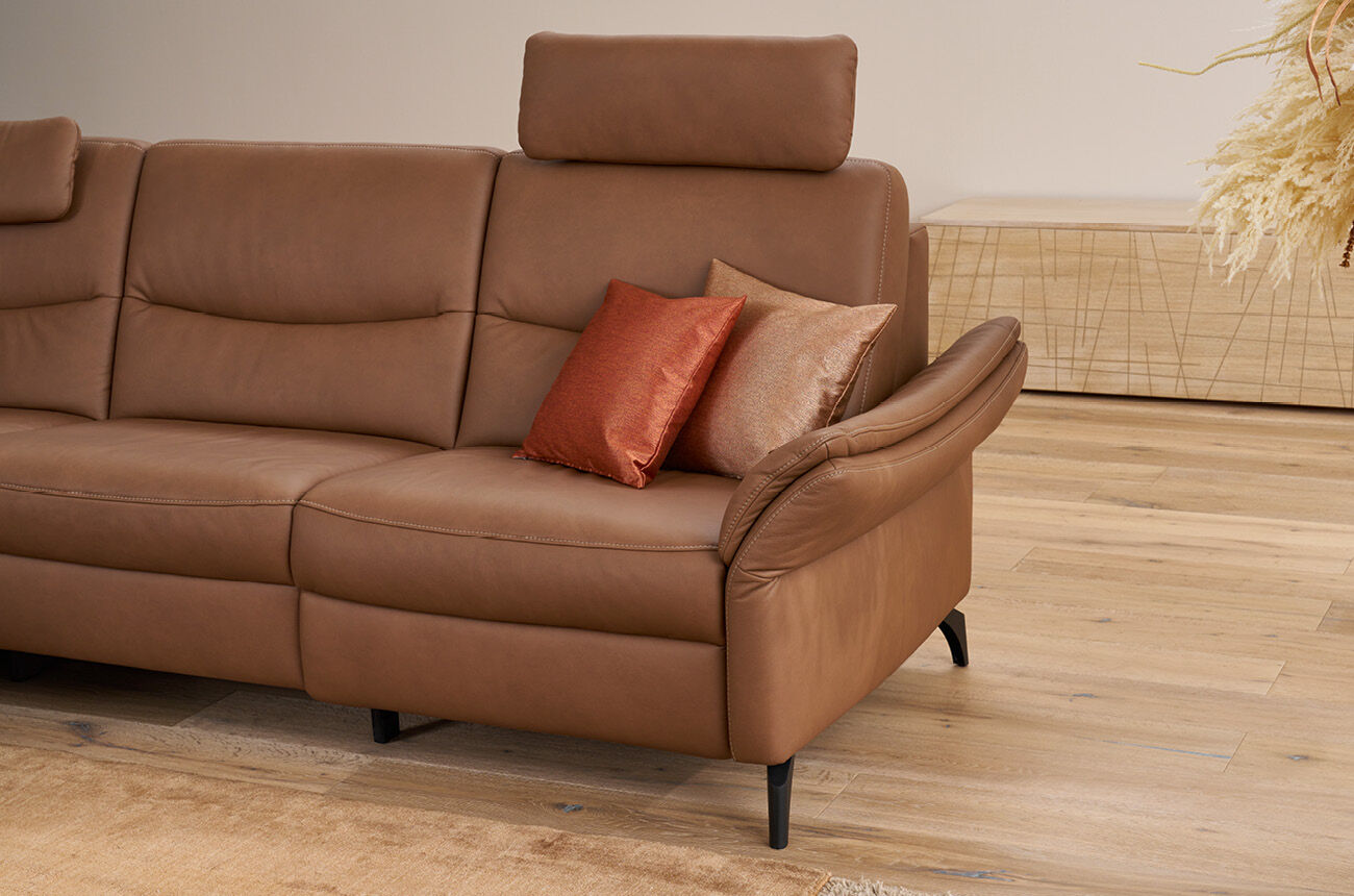 Himolla Polsterecke in Leder braun