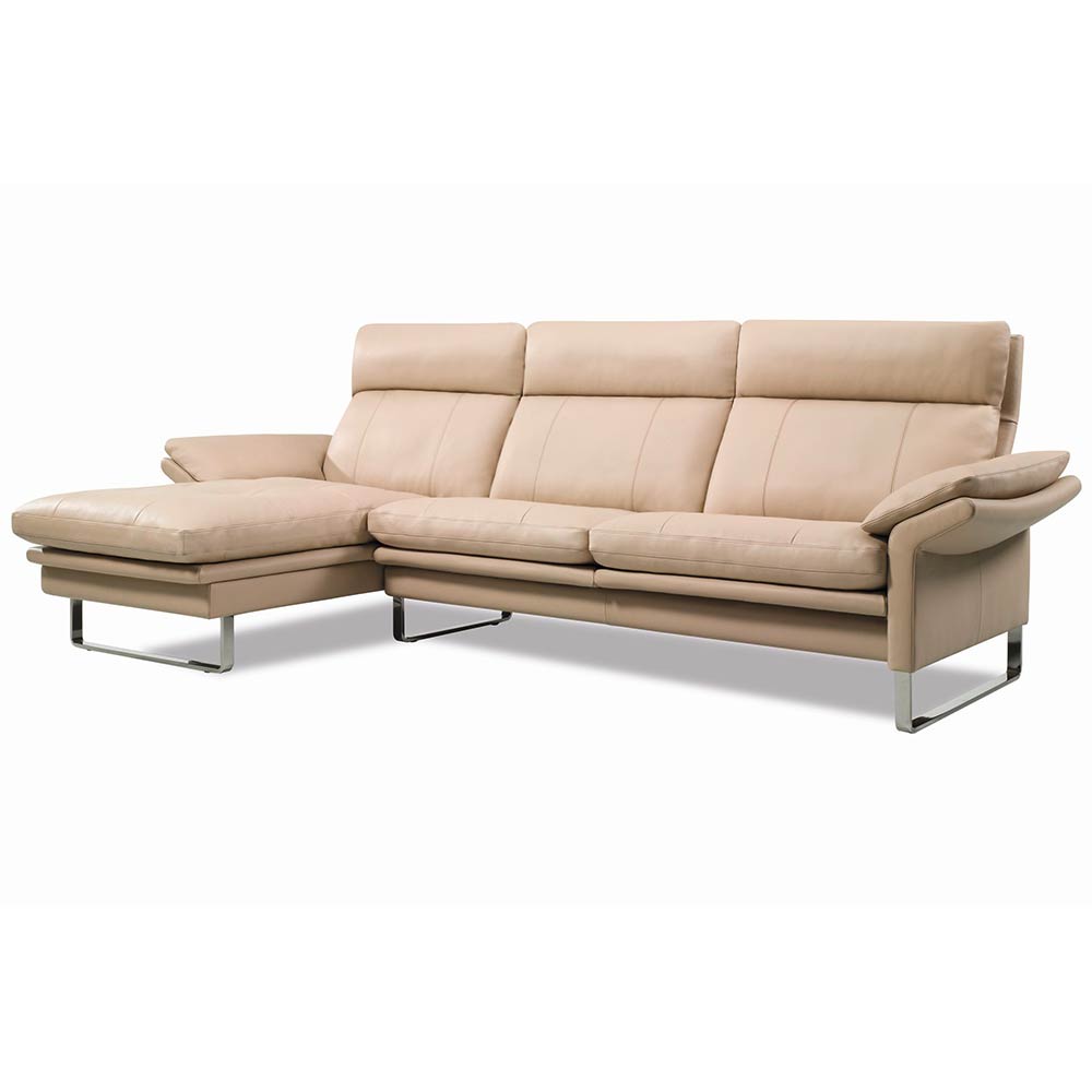 Polsterecke Lucca in Leder creme