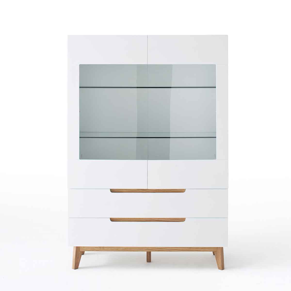 Vitrine in weiß matt