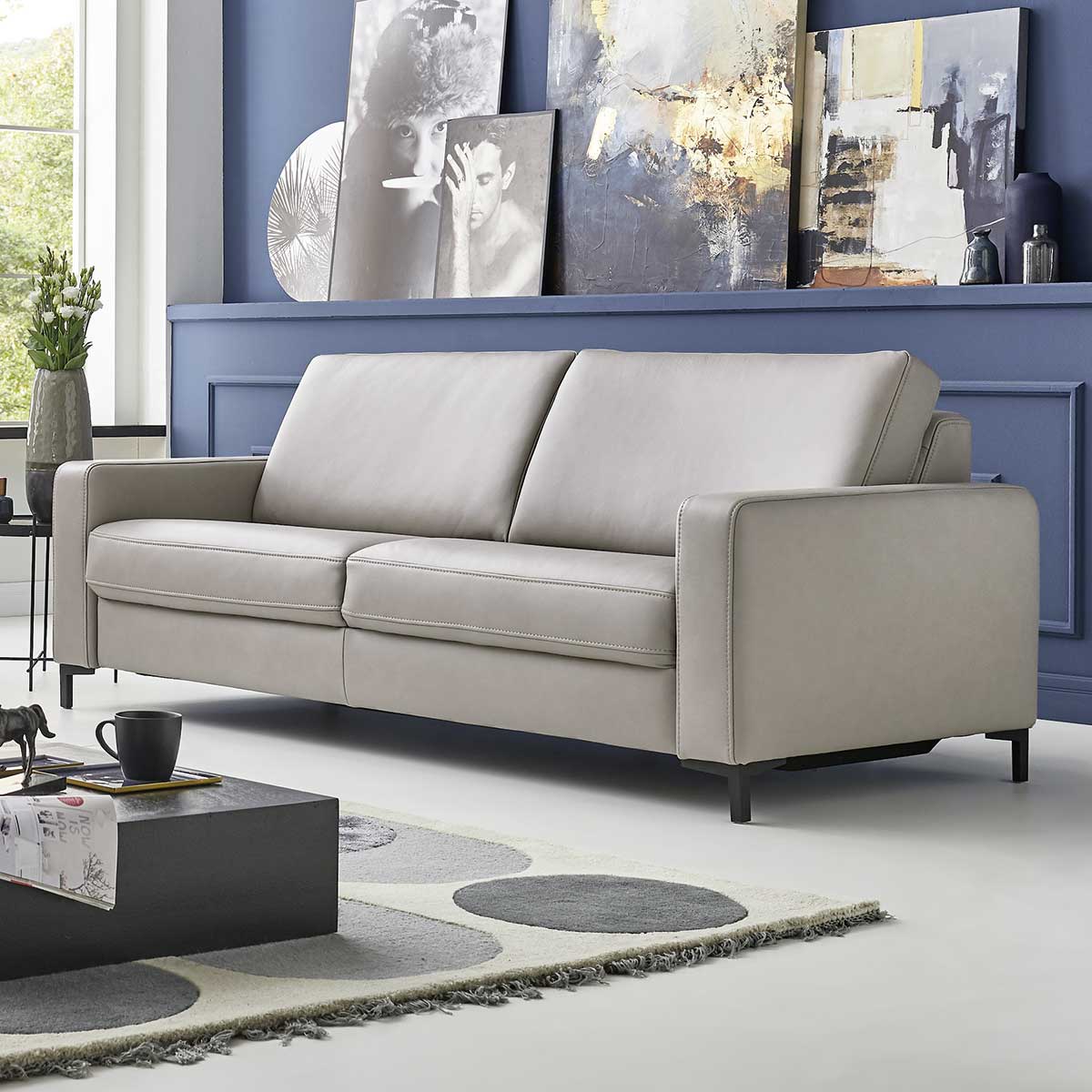 Sofa Style - 2,5-Sitzer in Leder beige