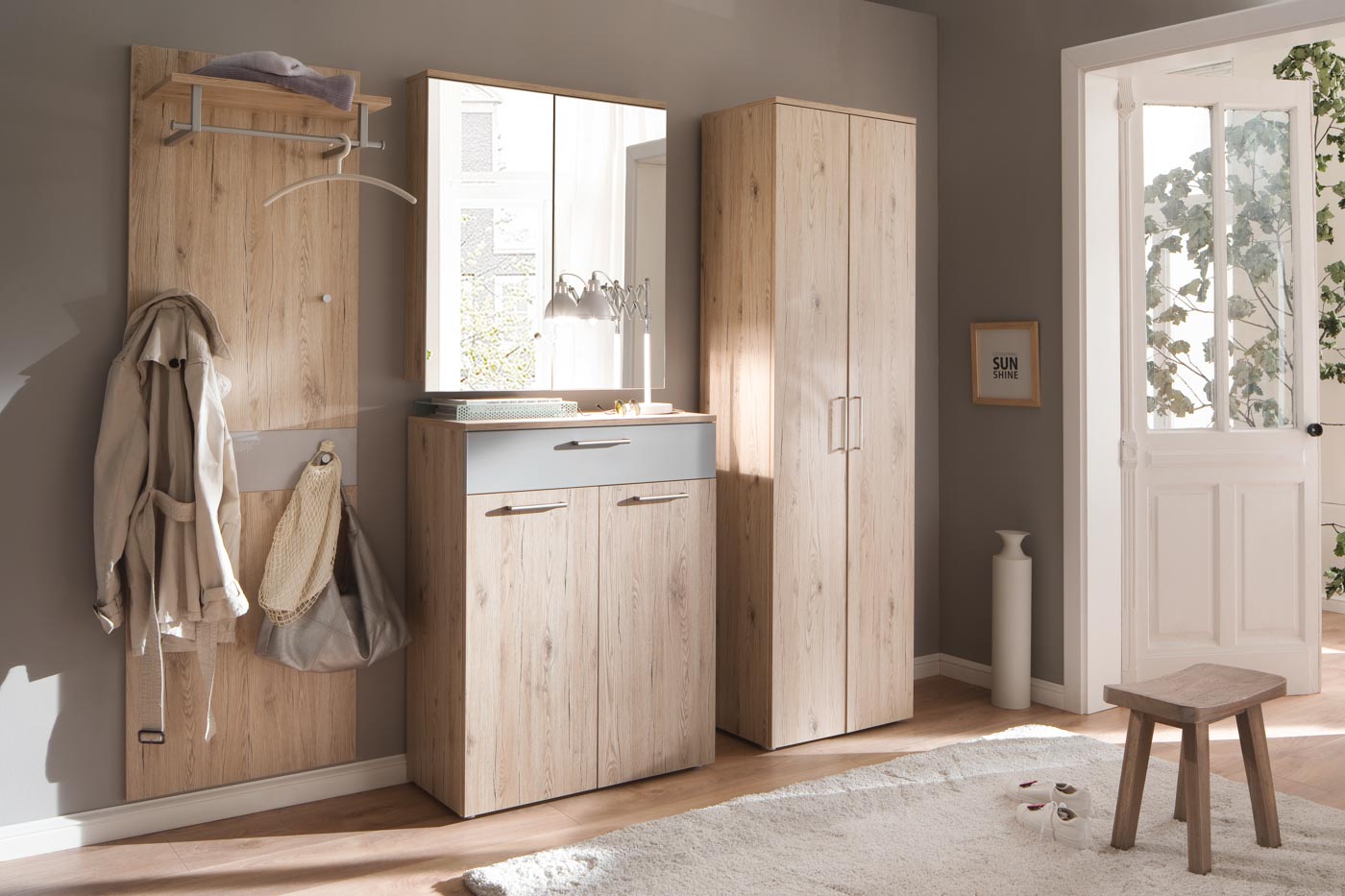 Garderobe Eiche hell