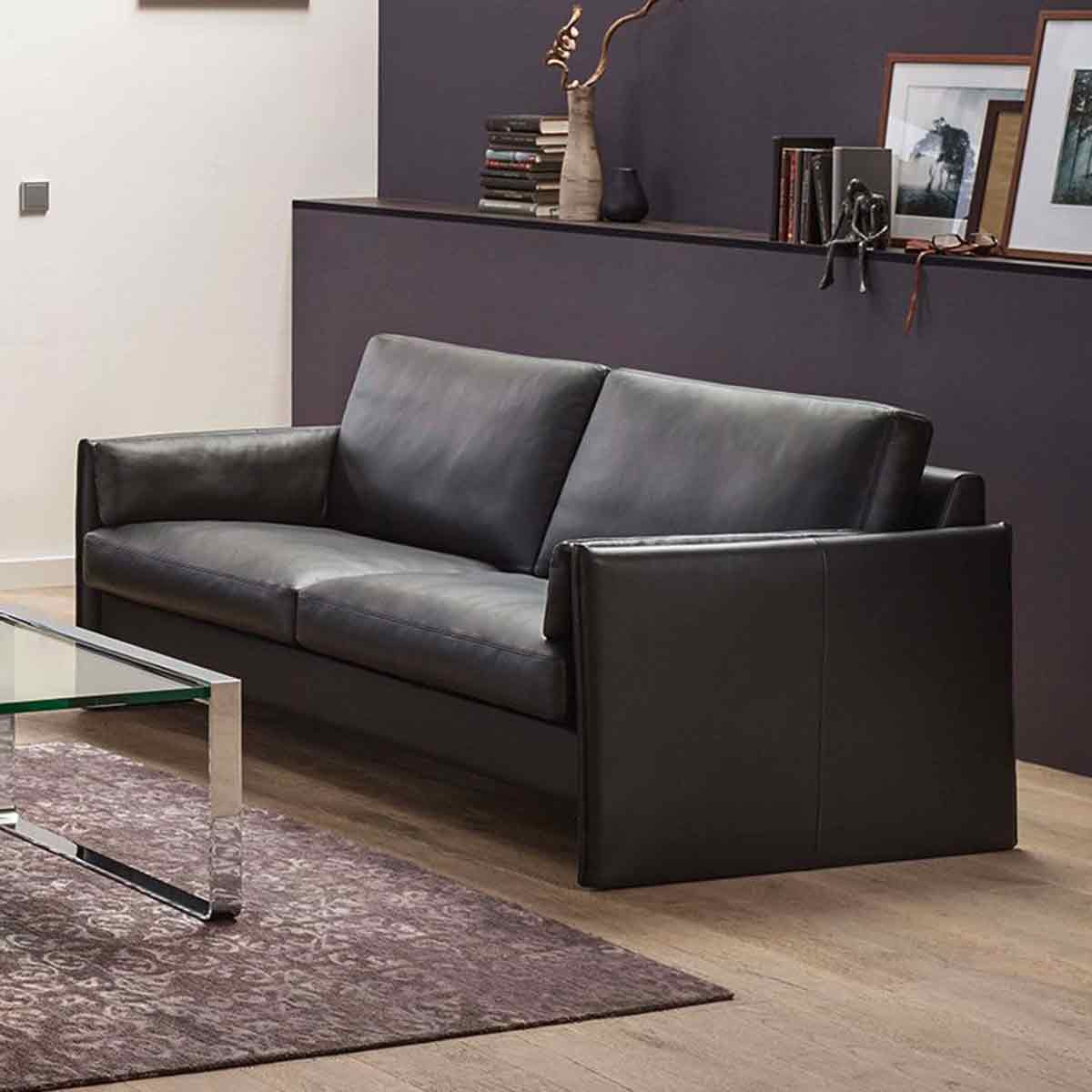 2-Sitzer in Leder schwarz von Erpo