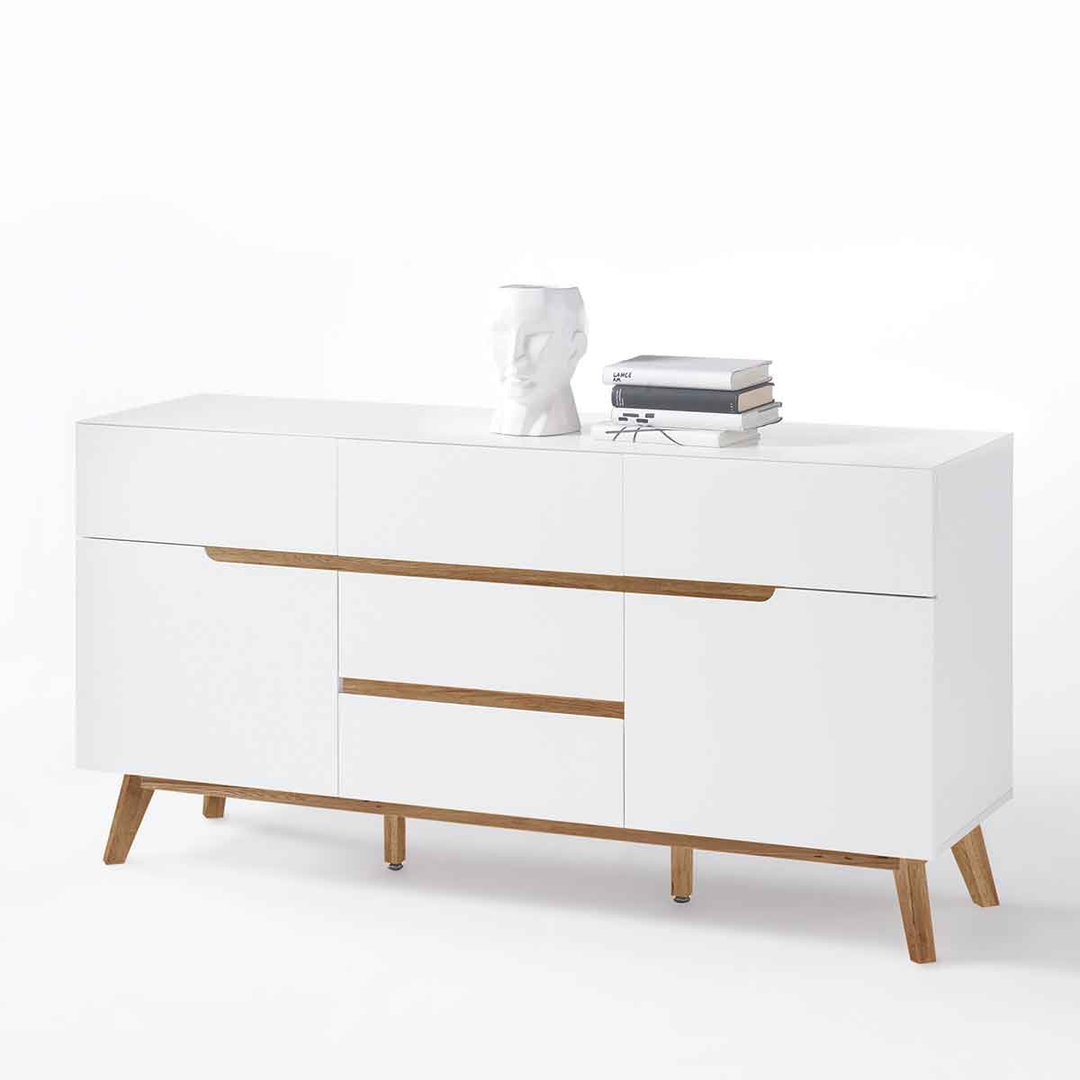 Kommode in weiß matt, B 145 cm