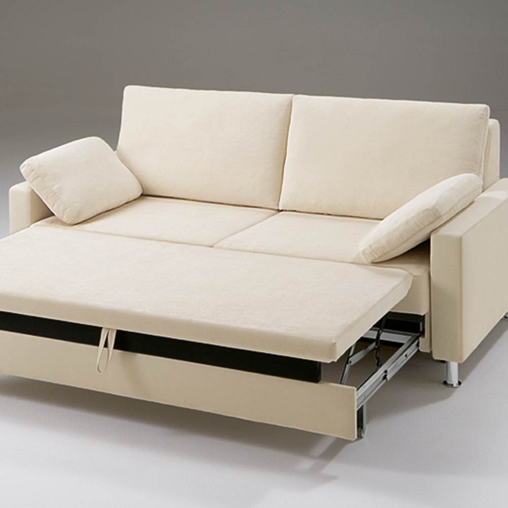 System-Schlafsofa in Stoff beige