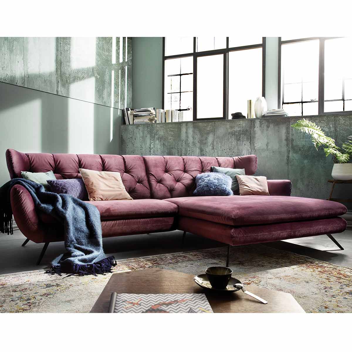Polsterecke in Stoff purple