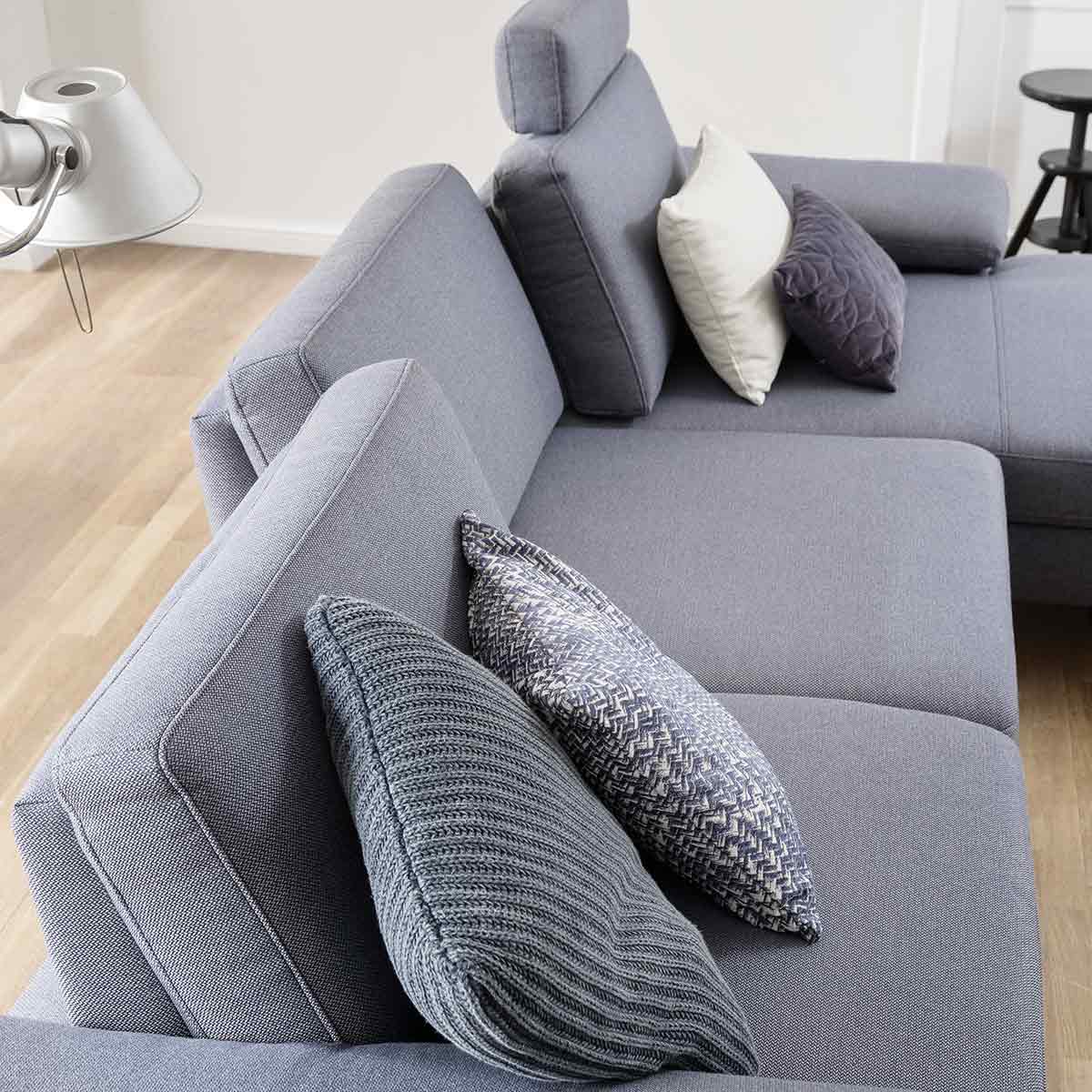 Polsterecke inkl. Kopfstütze light grey