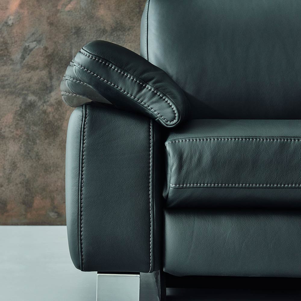 Polsterecke SofaStyle in Leder schwarz