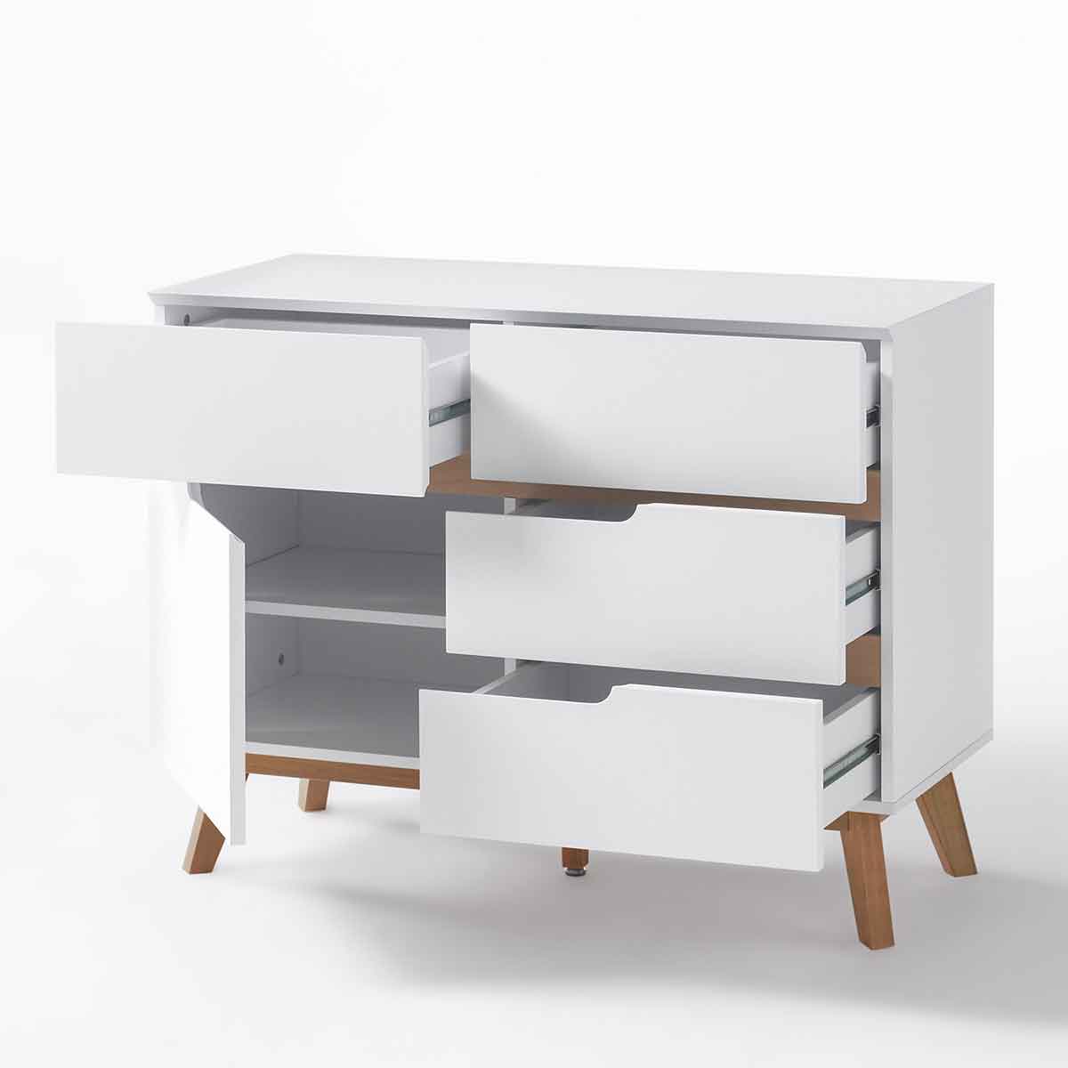 Kommode in weiß matt, B 97 cm
