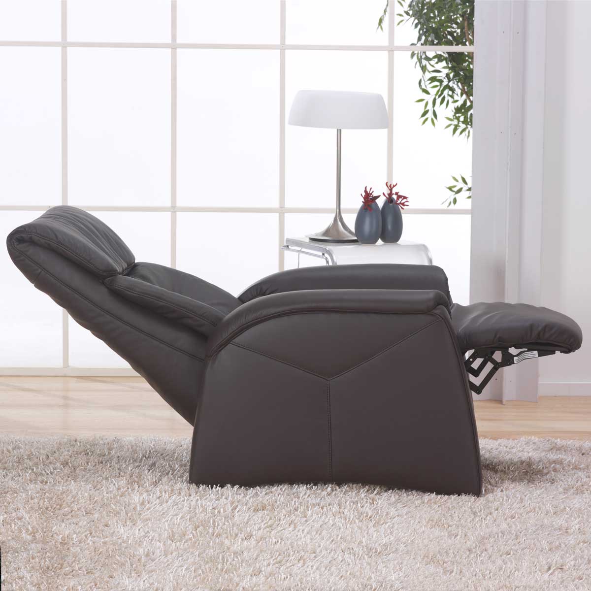 Sessel Leder schwarz