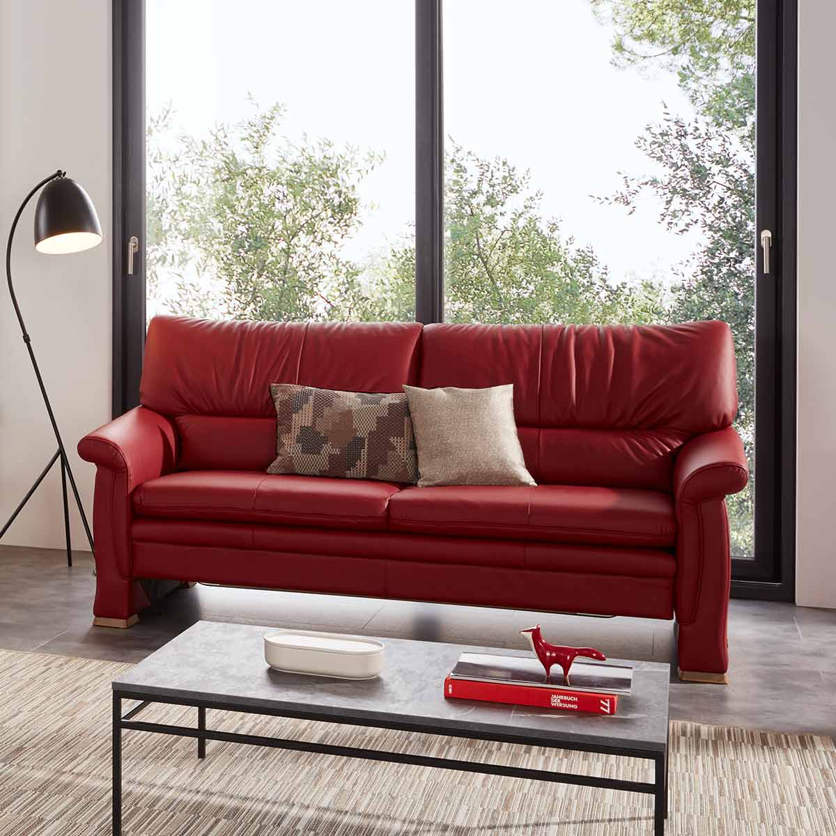 Himolla 2253 - 2,5-Sitzer in Leder rot
