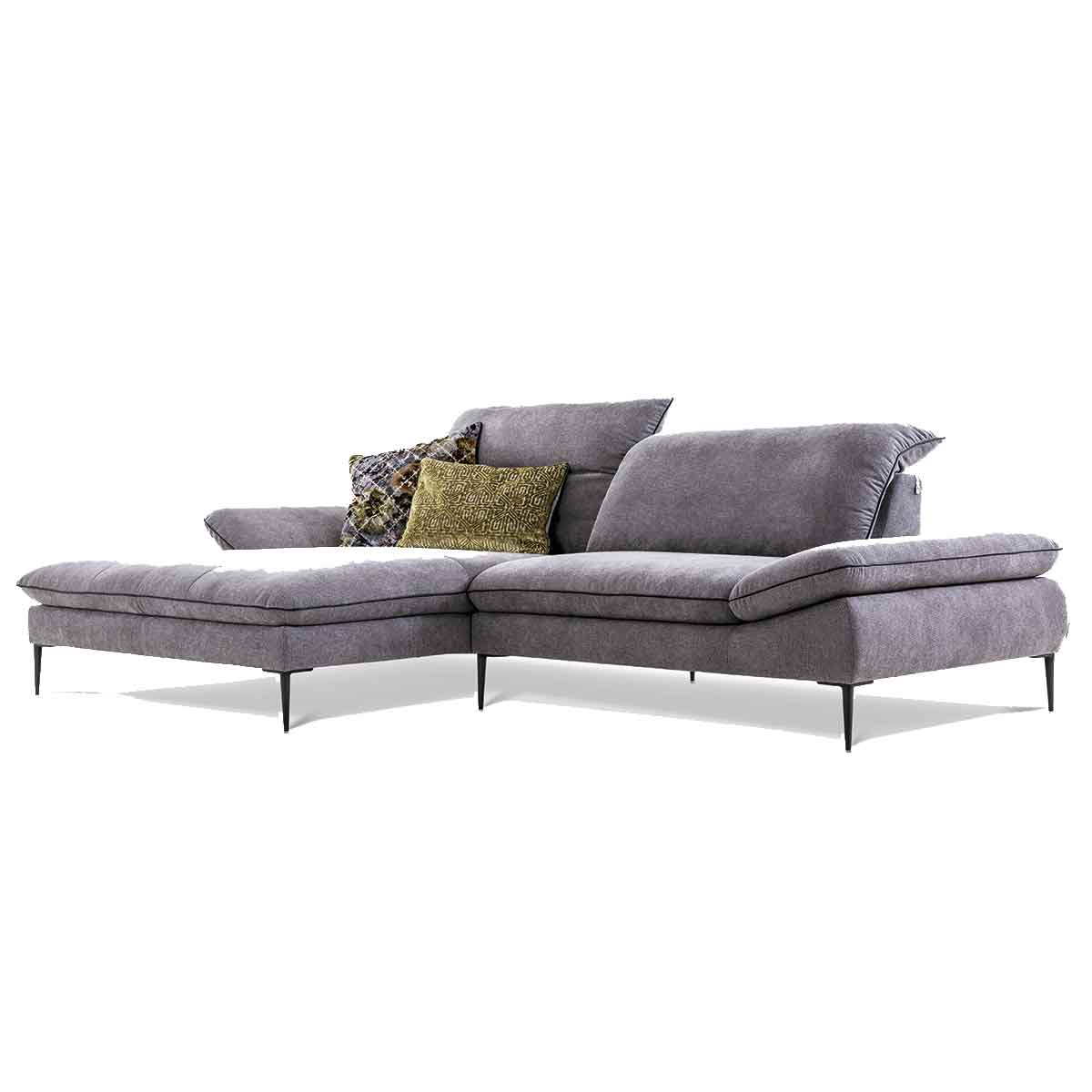 Enjoy & More - Moderne Polsterecke mit schwarzem Metallfuß
