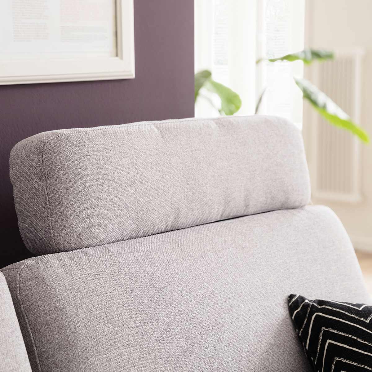 Sofa 2-Sitzer in Stoff light grey