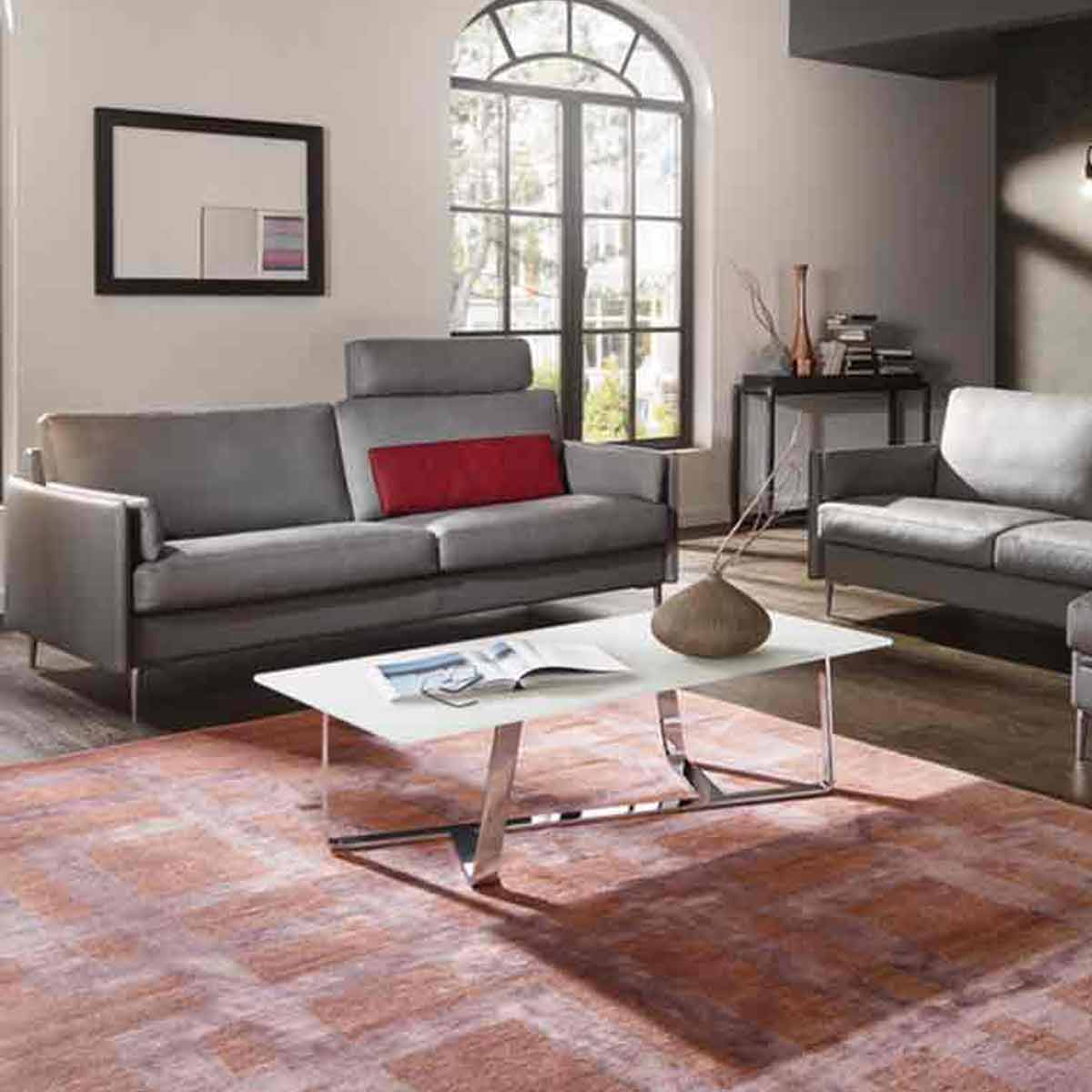 Ledersofa CL 820  mit Kopfstütze