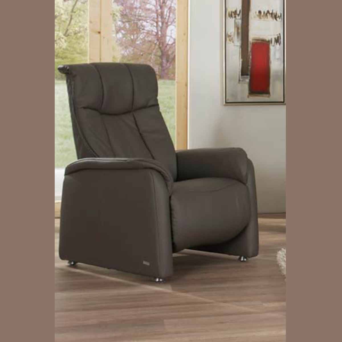 Sessel in Leder braun