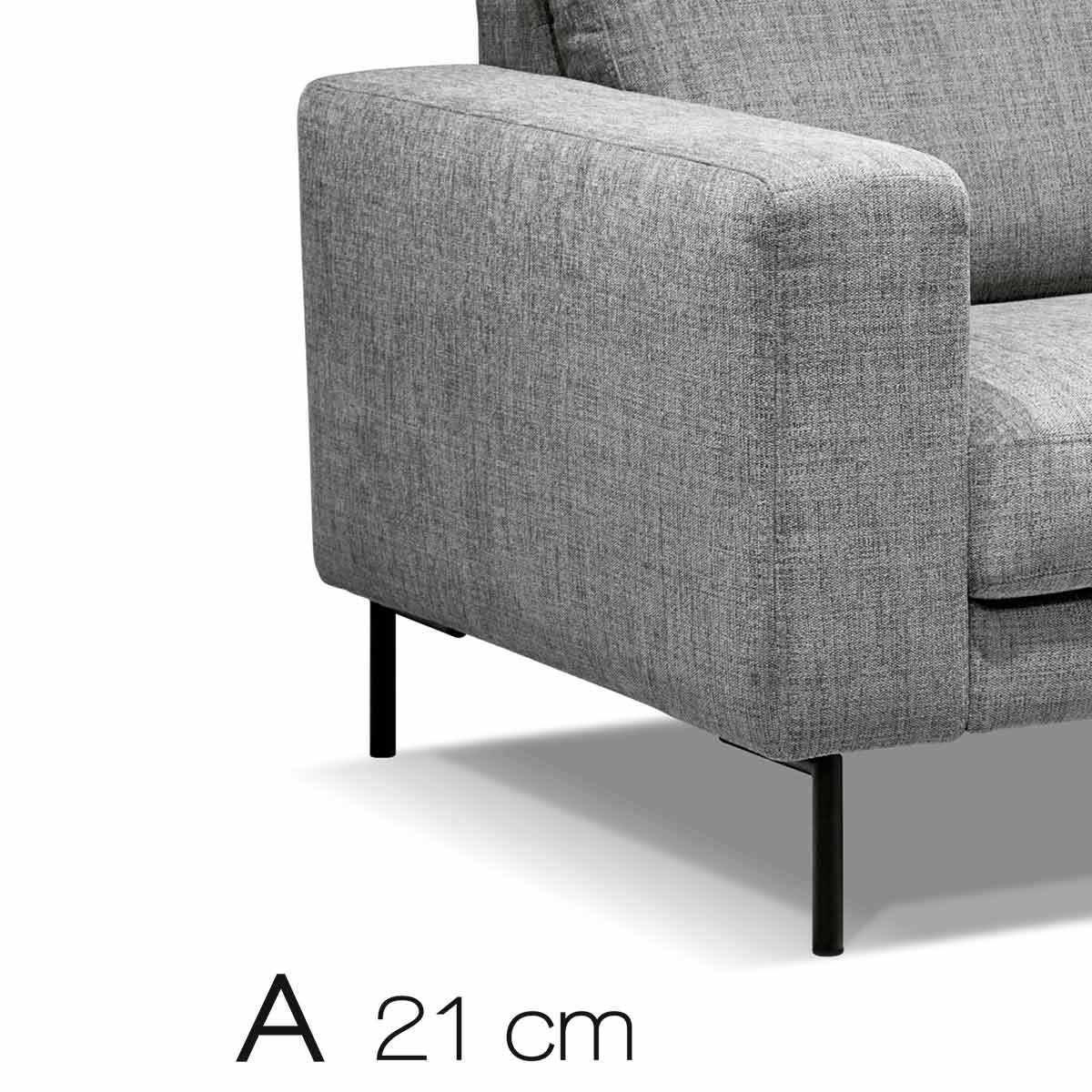 Polsterecke in Stoff grey