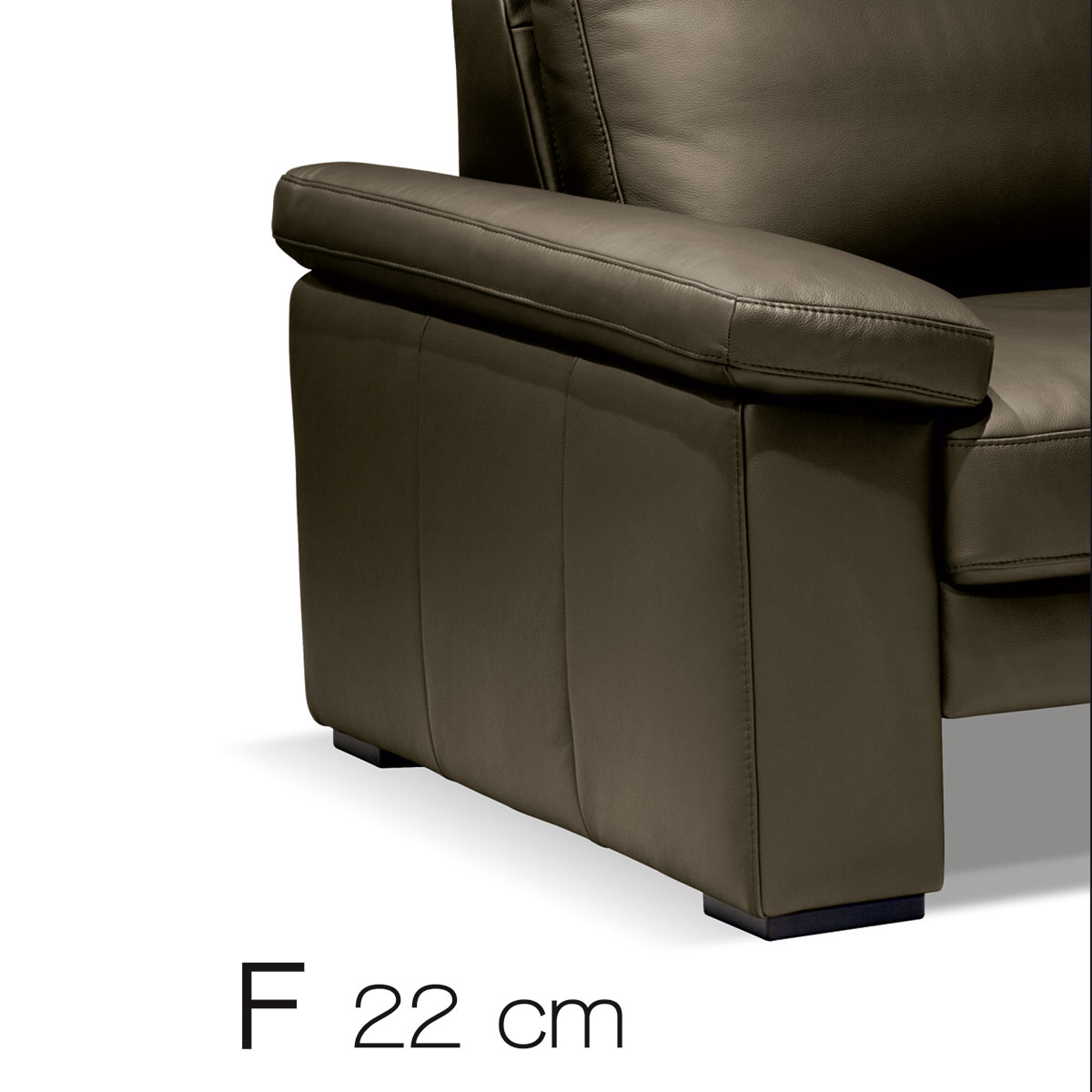 Sofa 2-Sitzer in Leder dunkelbraun