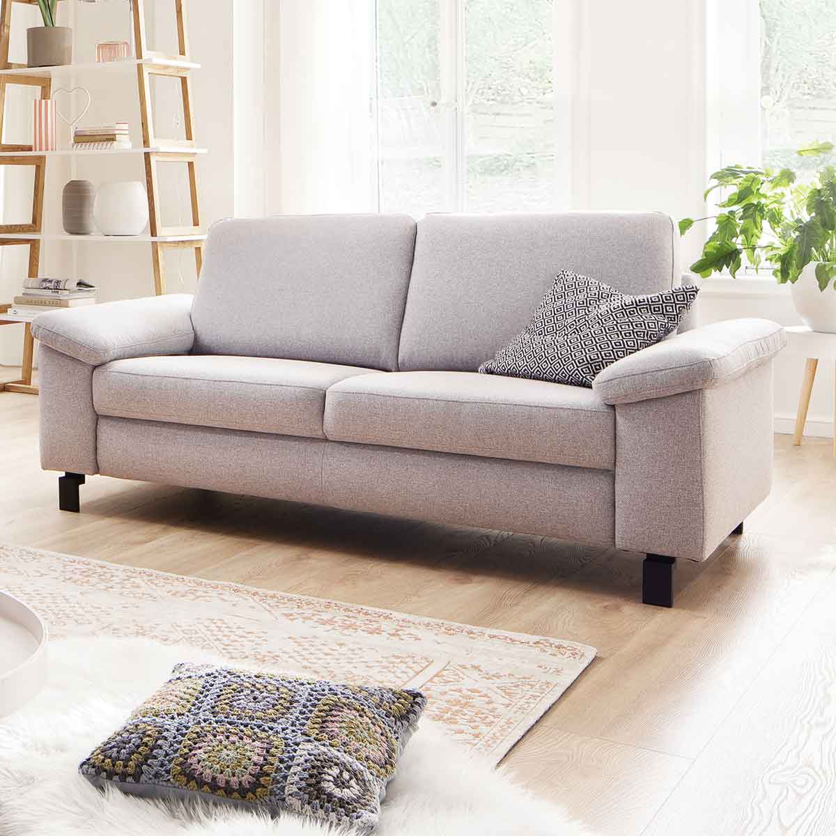 Sofa 2-Sitzer in Stoff light grey