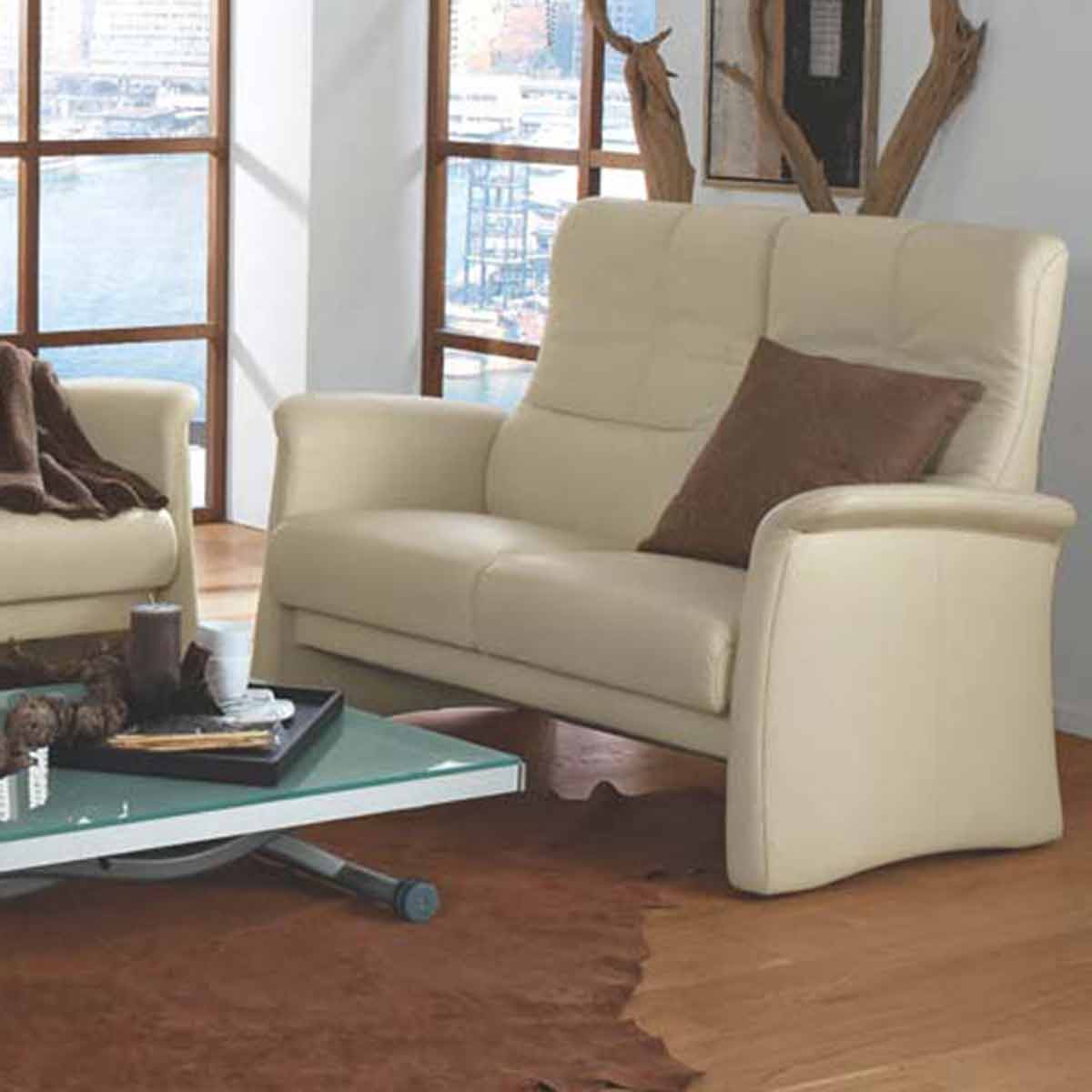 Himolla 6001 - 2-Sitzer in Leder beige
