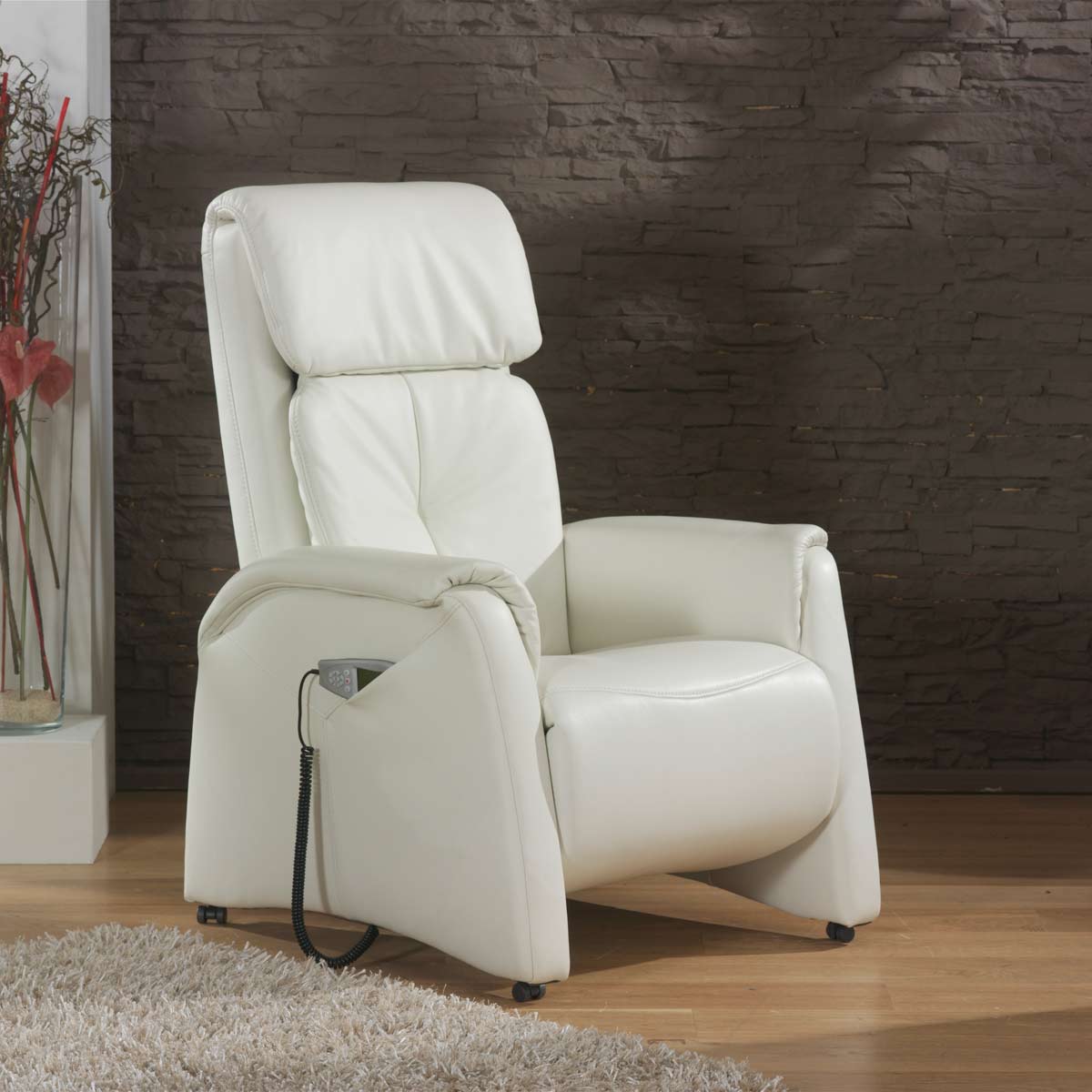 Sessel  Leder weiß