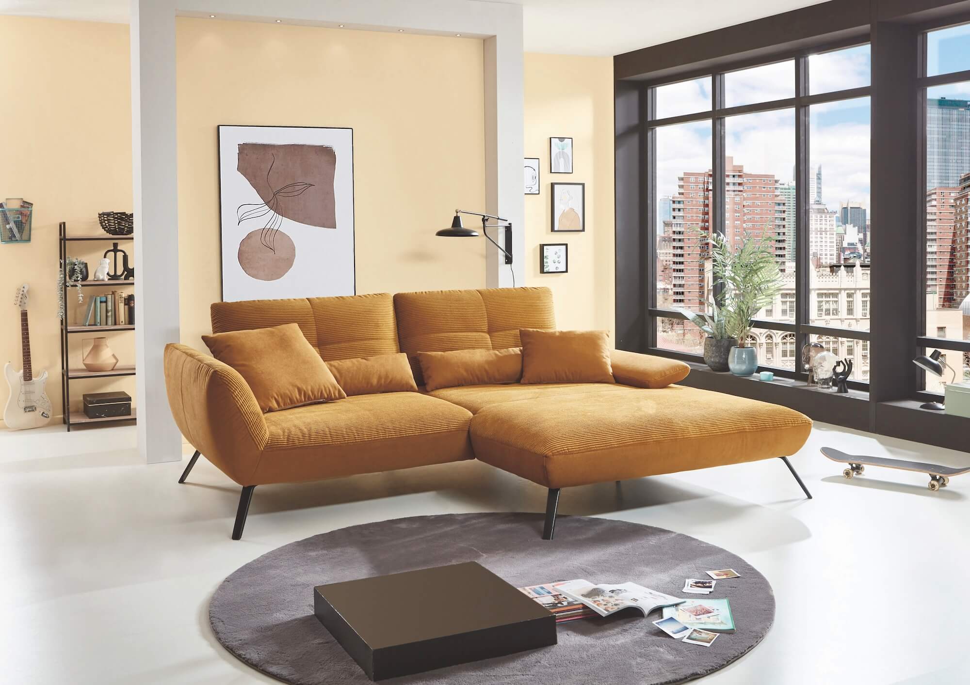 Polsterecke Stoff kurkuma