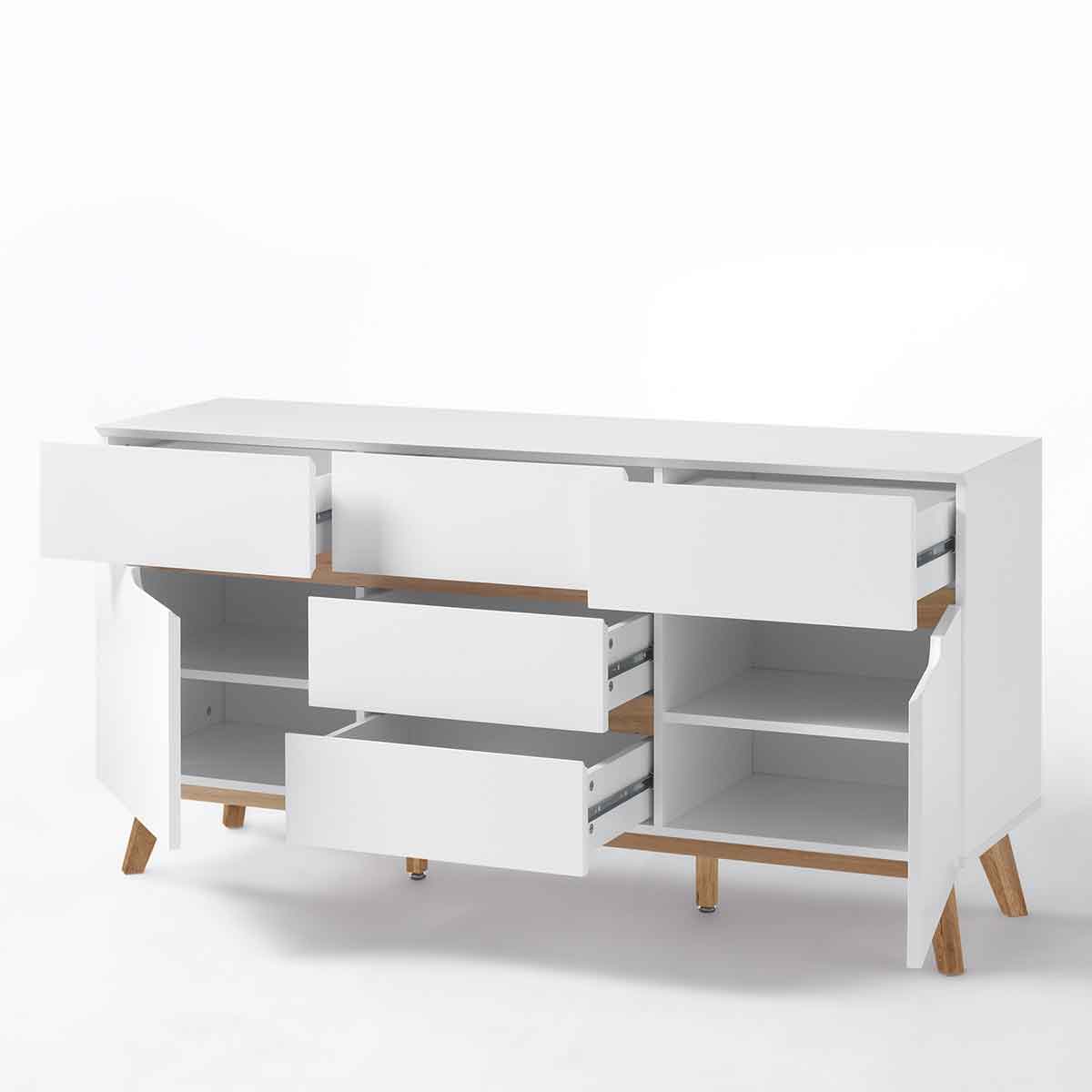 Kommode in weiß matt, B 145 cm