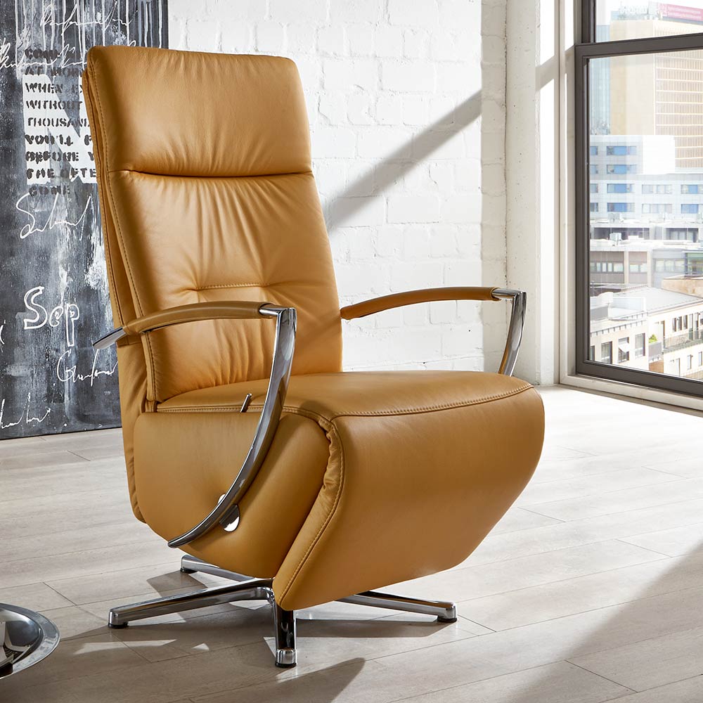 Relaxsessel Vita-Style in Leder gelb