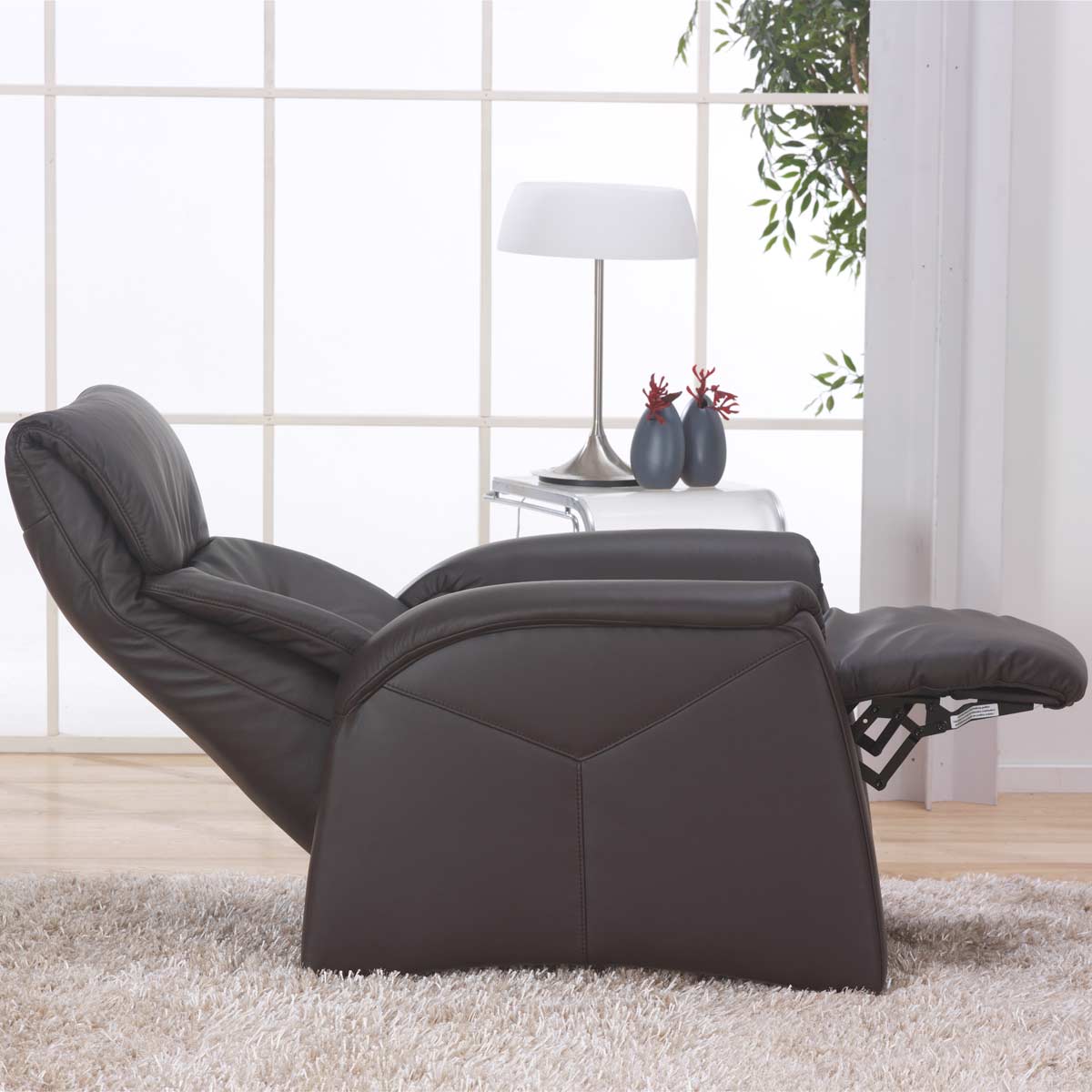 Sessel Leder schwarz