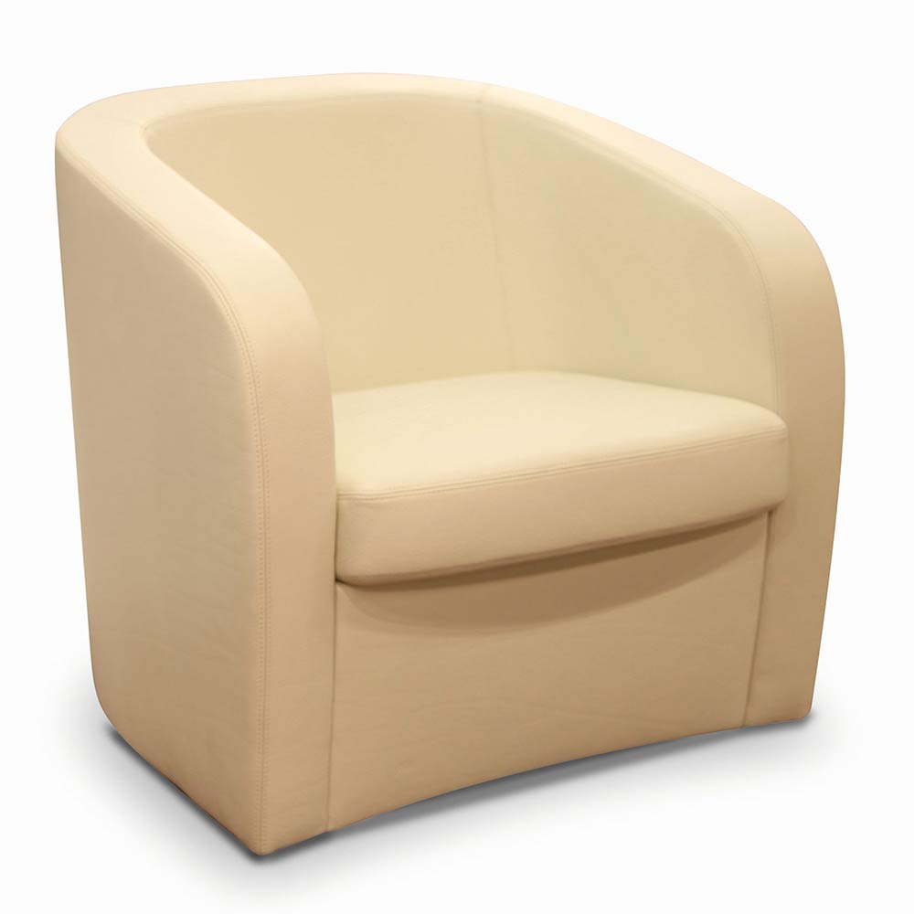 Sessel in Leder creme