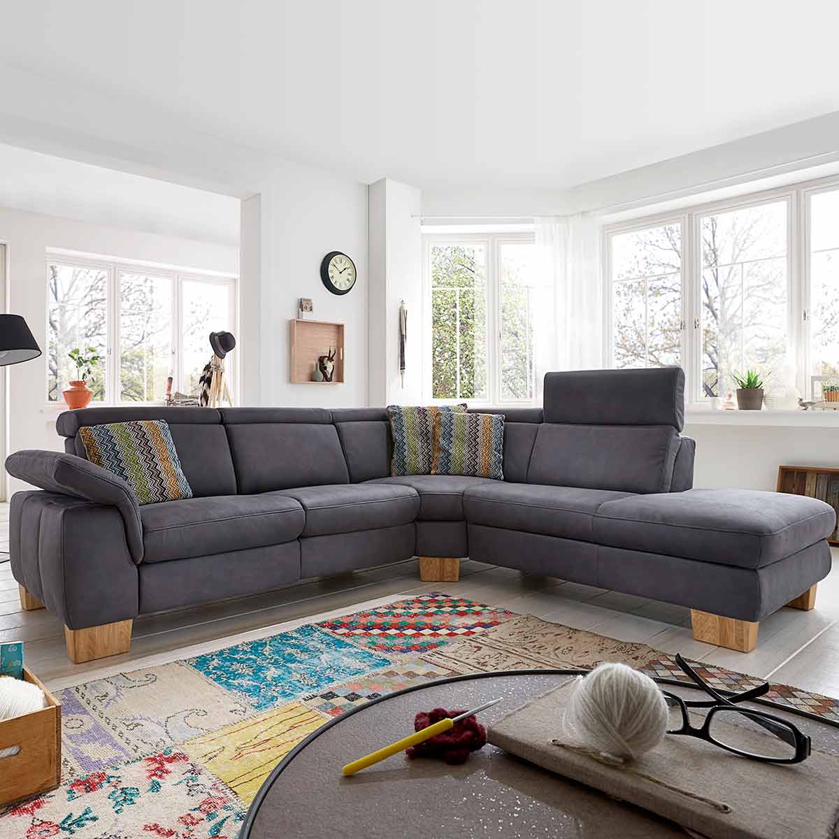 Polsterecke Aspen in Stoff grau