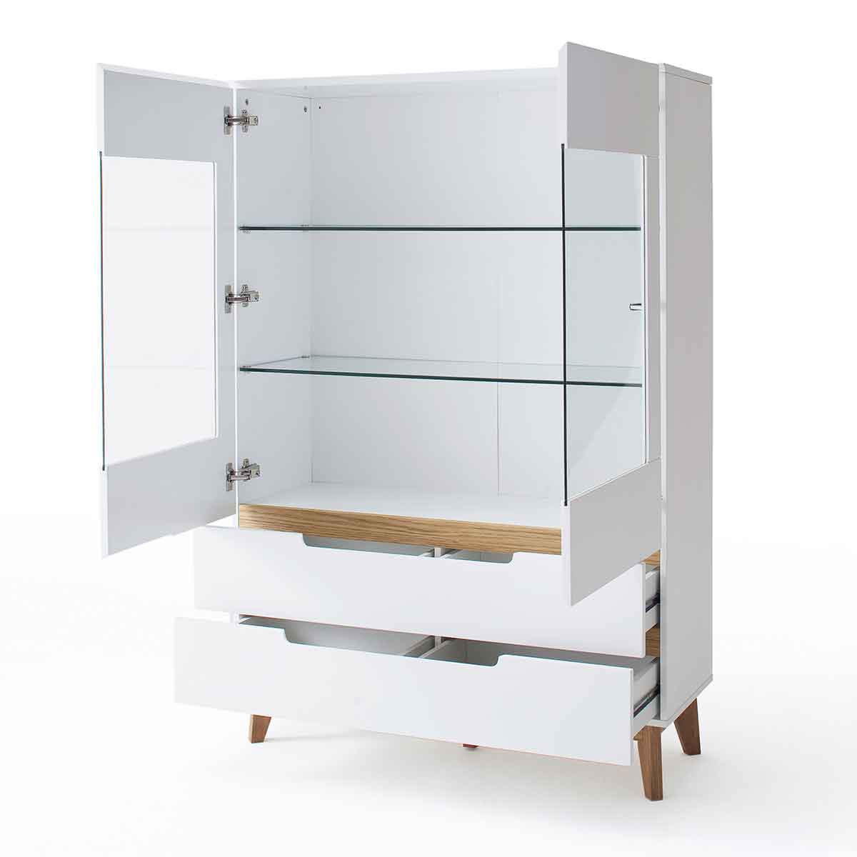 Vitrine in weiß matt
