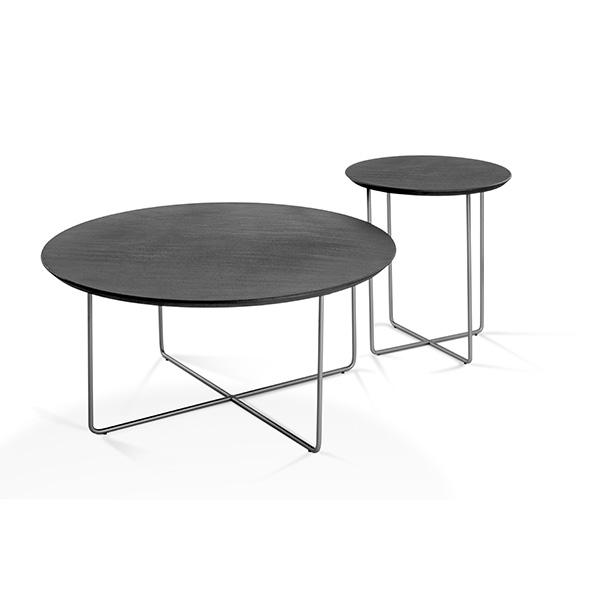 Beistelltisch rund, Durchmesser 48 cm mit Metallgestell