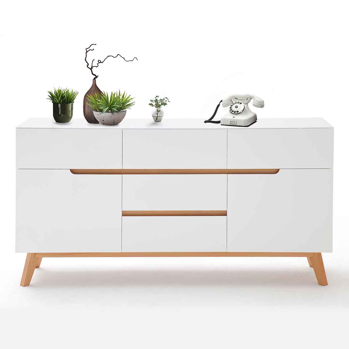 Kommode in weiß matt, B 145 cm